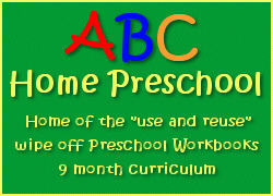 Home of the "use and reuse" wipe off Preschool Workbooks - 9 month curriculum
